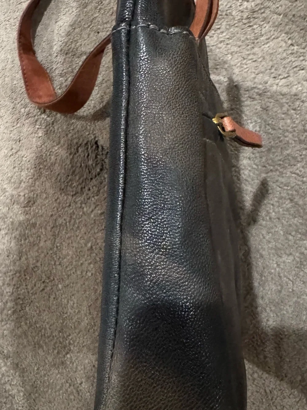 NWTD Fossil “Corey Black” Leather Purse Triple Zip Crossbody Bag - ZB6845001